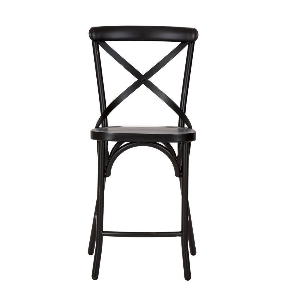 X Back Counter Chair - Black-Set of 2. Picture 7