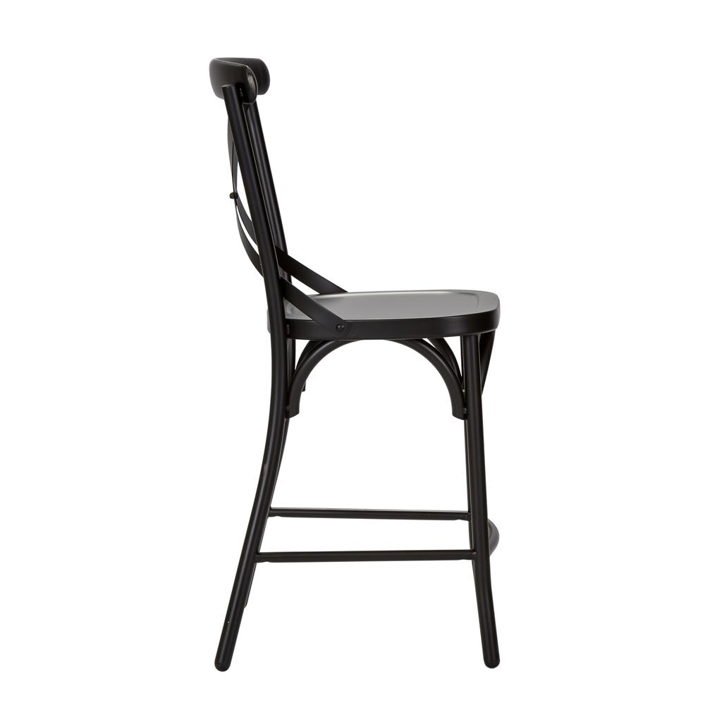X Back Counter Chair - Black-Set of 2. Picture 8