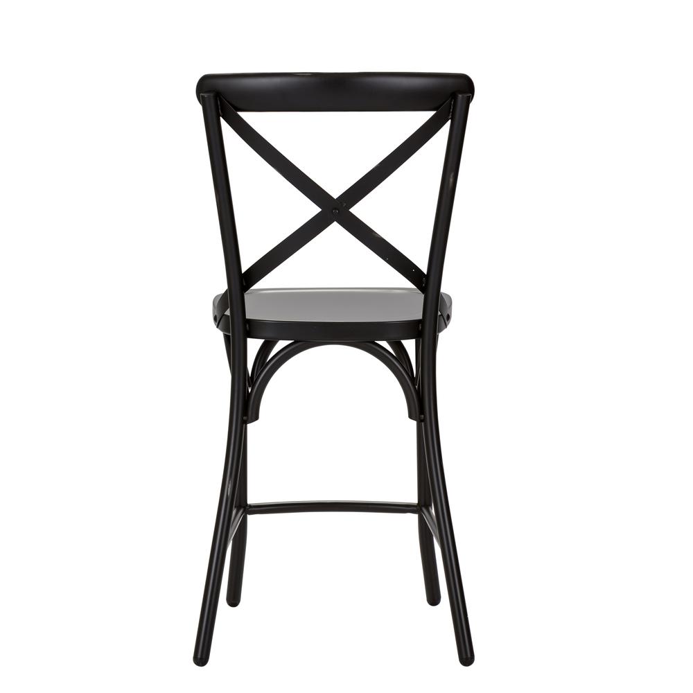 X Back Counter Chair - Black-Set of 2. Picture 1