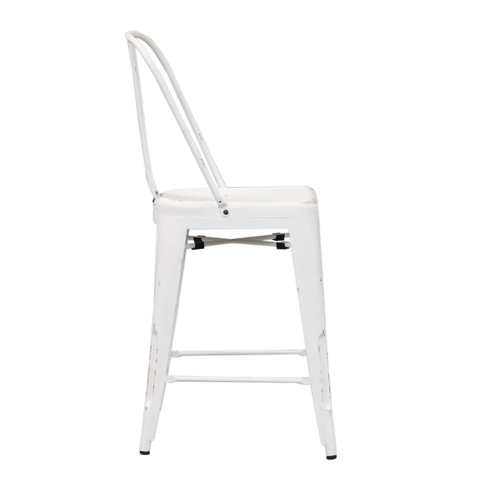Bow Back Counter Chair - Antique White. Picture 3