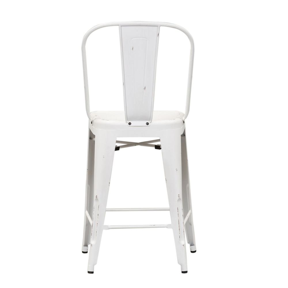 Bow Back Counter Chair - Antique White. Picture 4