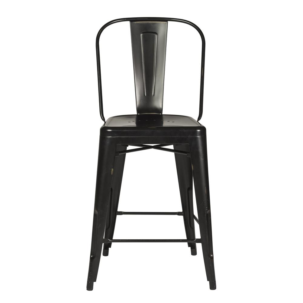 Bow Back Counter Chair - Black (RTA)-Set of 2. Picture 8