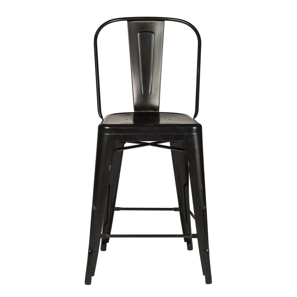 Bow Back Counter Chair - Black (RTA). Picture 2