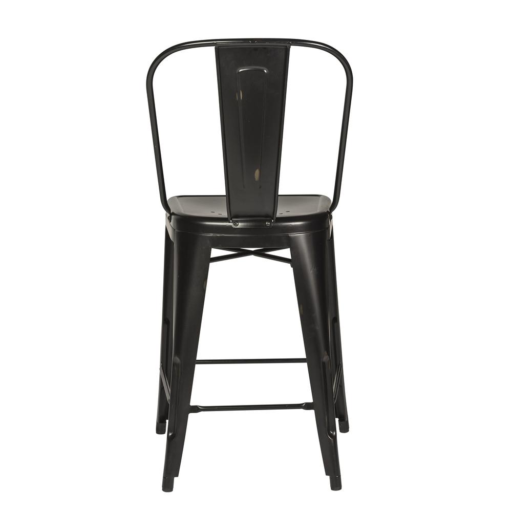 Bow Back Counter Chair - Black (RTA)-Set of 2. Picture 2