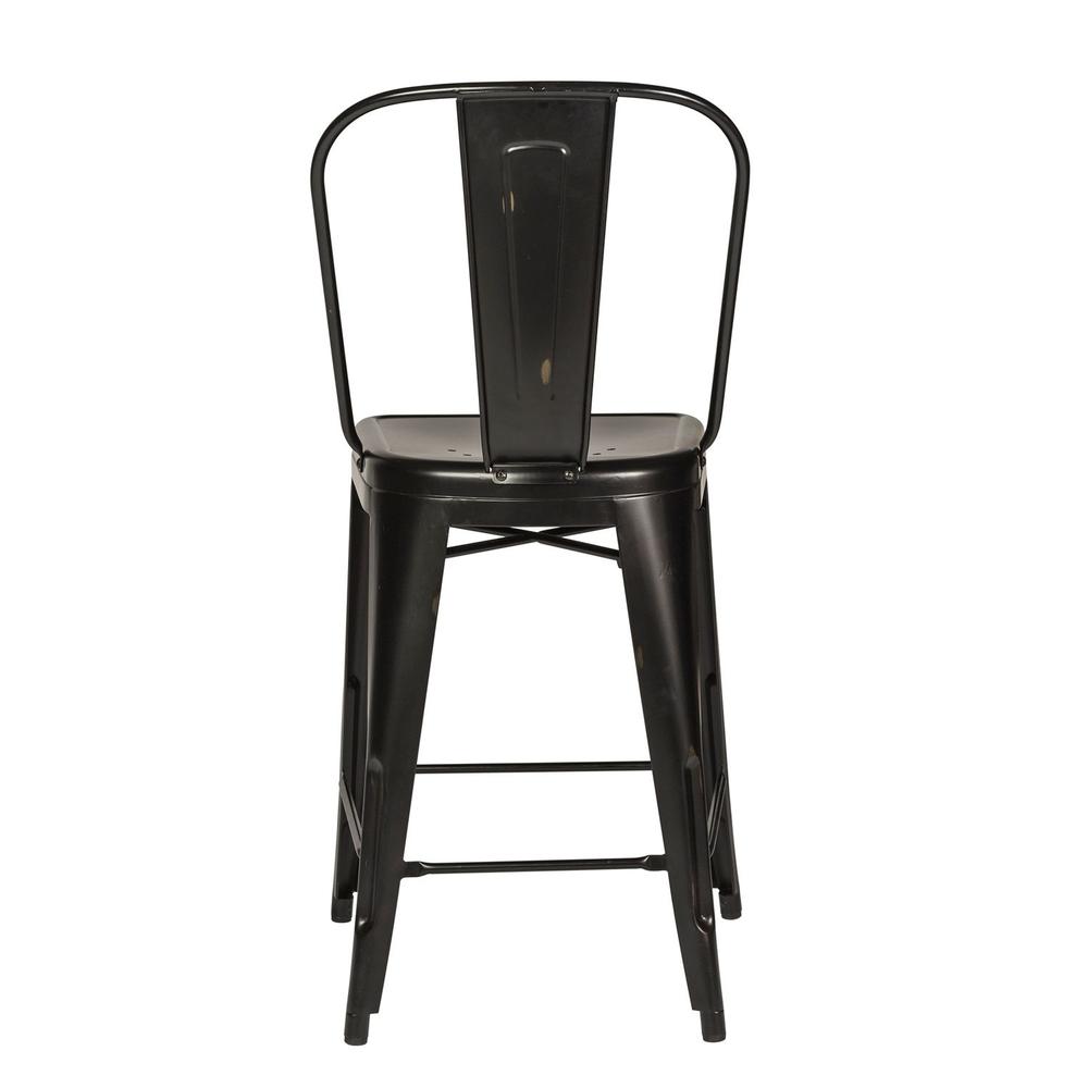 Bow Back Counter Chair - Black (RTA). Picture 4