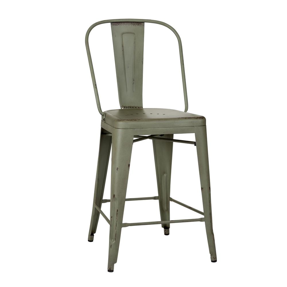 Bow Back Counter Chair - Green (RTA). The main picture.