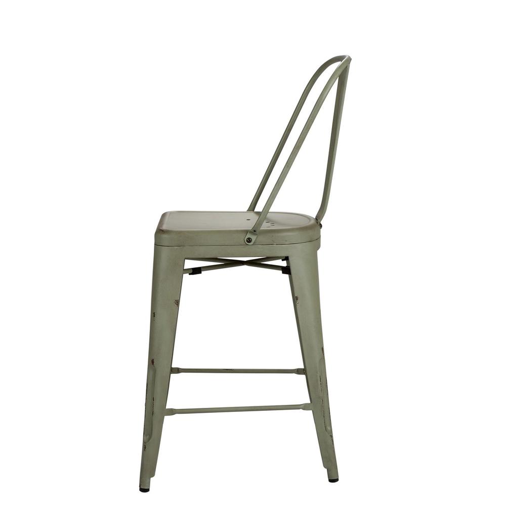 Bow Back Counter Chair - Green (RTA). Picture 2