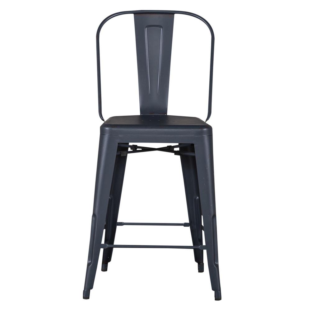 Bow Back Counter Chair- Navy. Picture 2