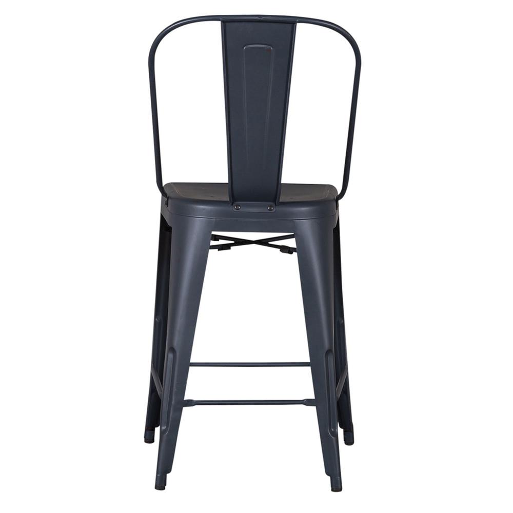 Bow Back Counter Chair- Navy. Picture 4