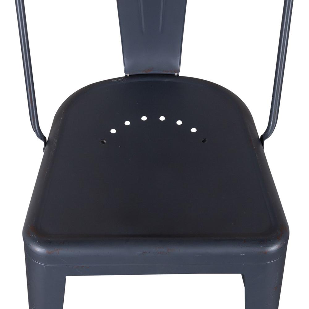 Bow Back Counter Chair- Navy. Picture 7