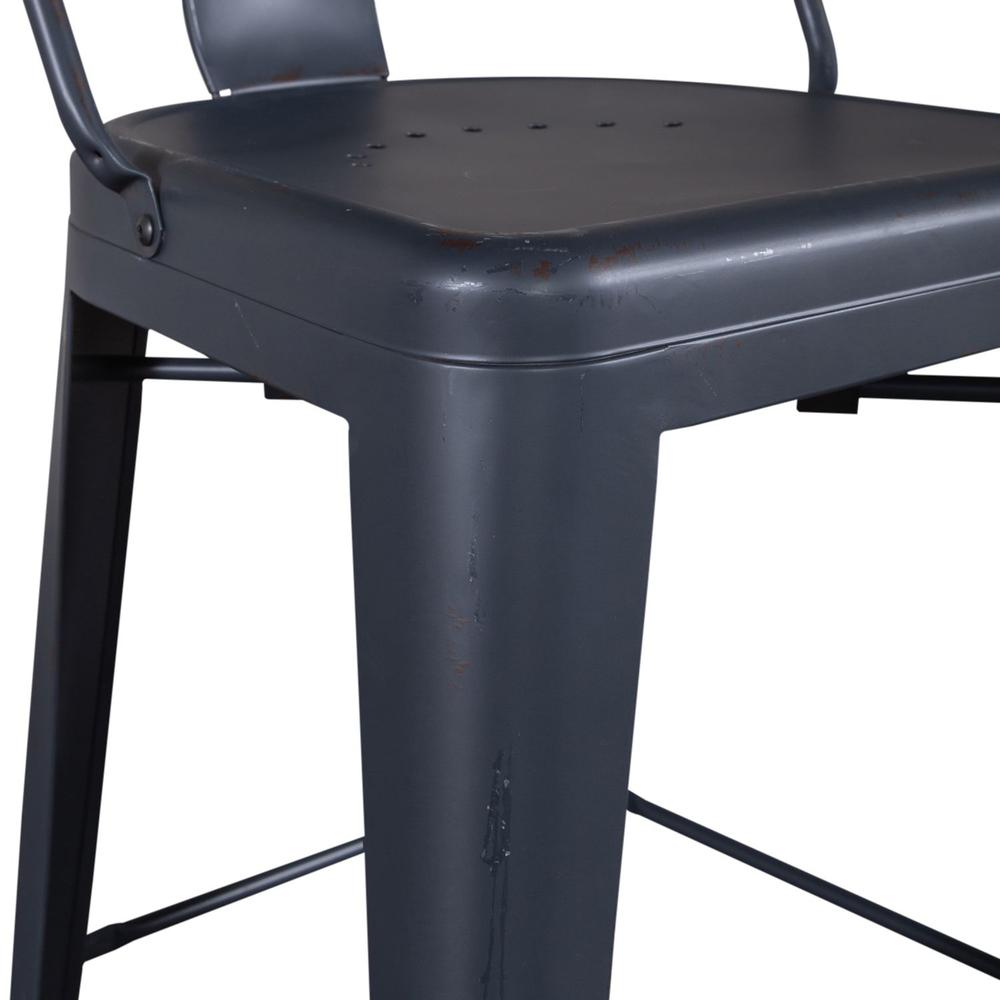 Bow Back Counter Chair- Navy. Picture 9