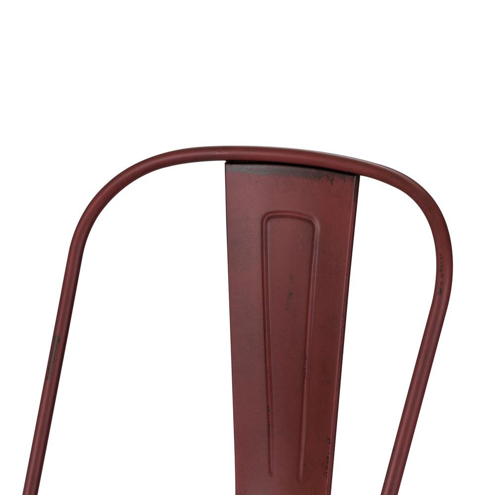 Bow Back Counter Chair - Red (RTA). Picture 7
