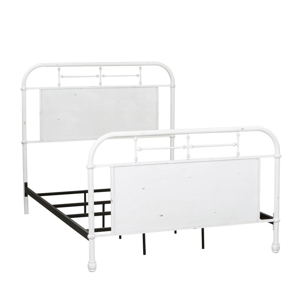 Twin Metal Bed - Antique White. Picture 1
