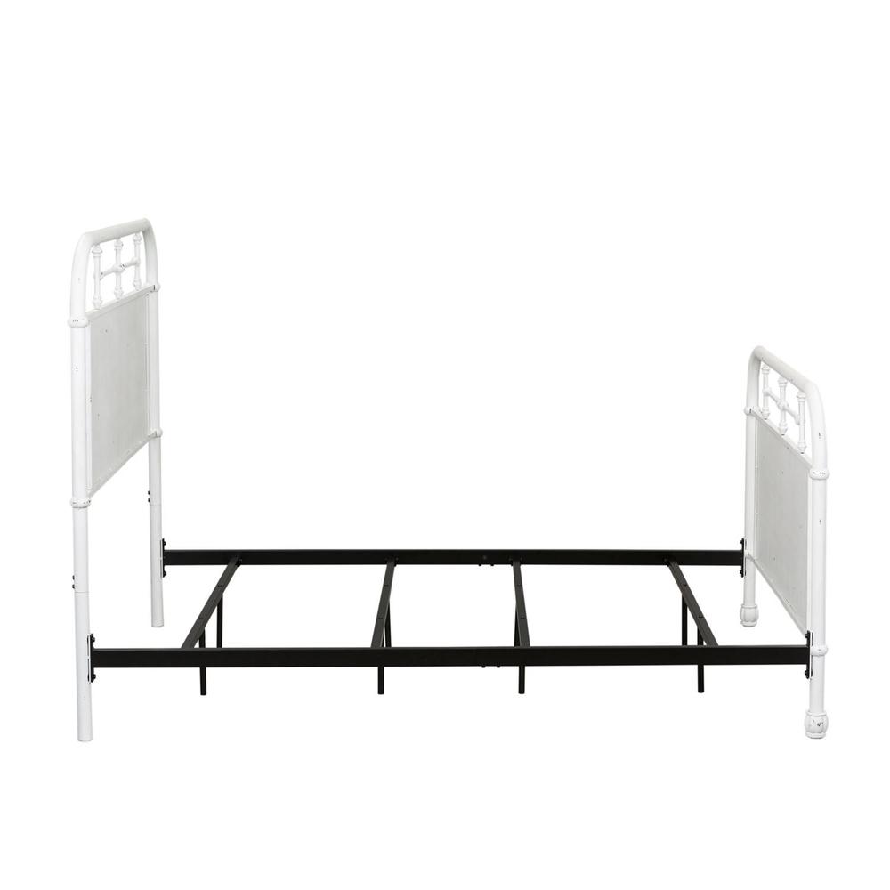 Twin Metal Bed - Antique White. Picture 3