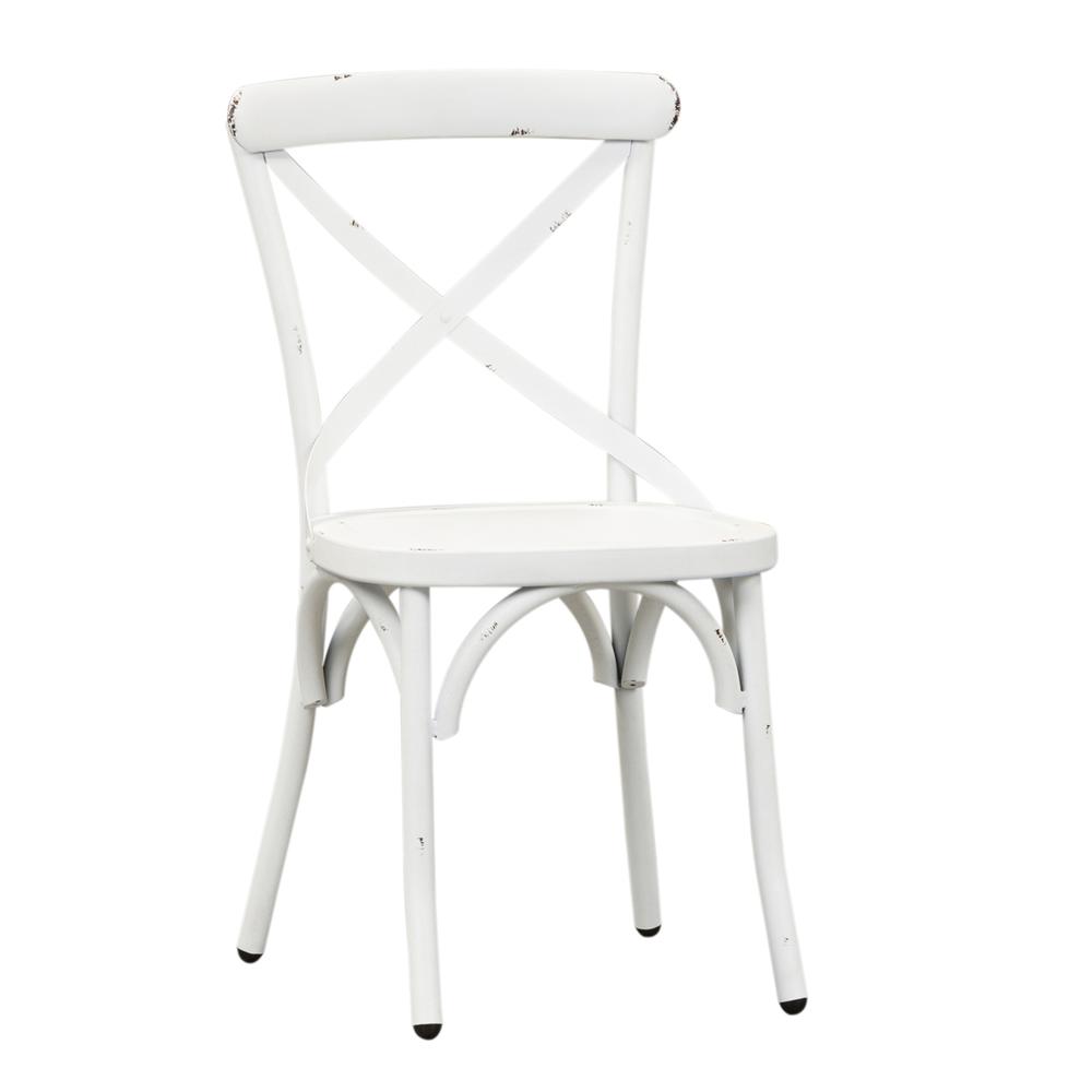 X Back Side Chair - Antique White-Set of 2. Picture 2