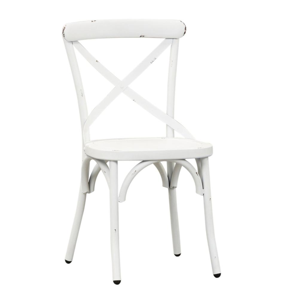 X Back Side Chair - Antique White. Picture 1