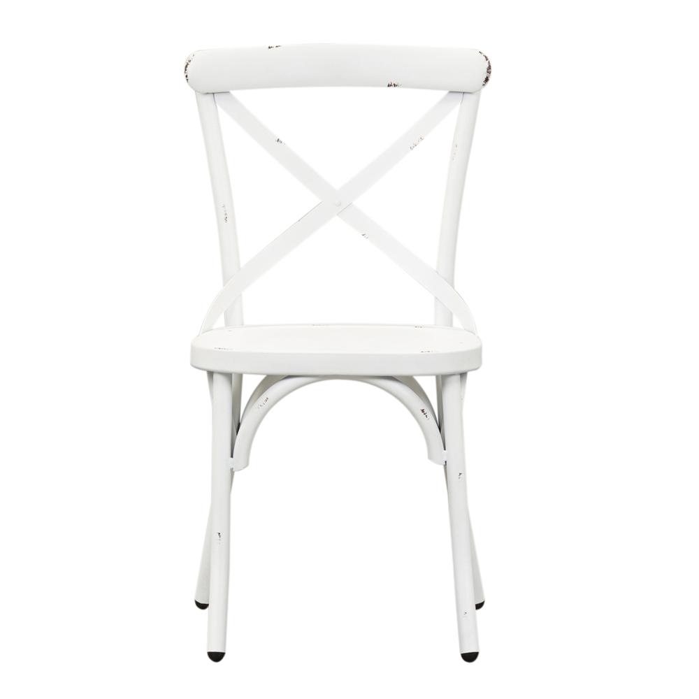 X Back Side Chair - Antique White-Set of 2. Picture 1