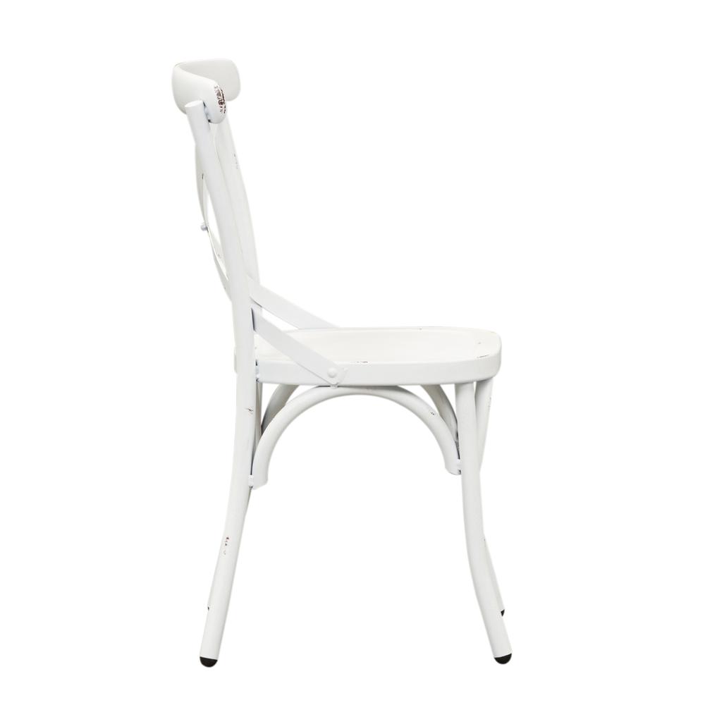 X Back Side Chair - Antique White-Set of 2. Picture 3