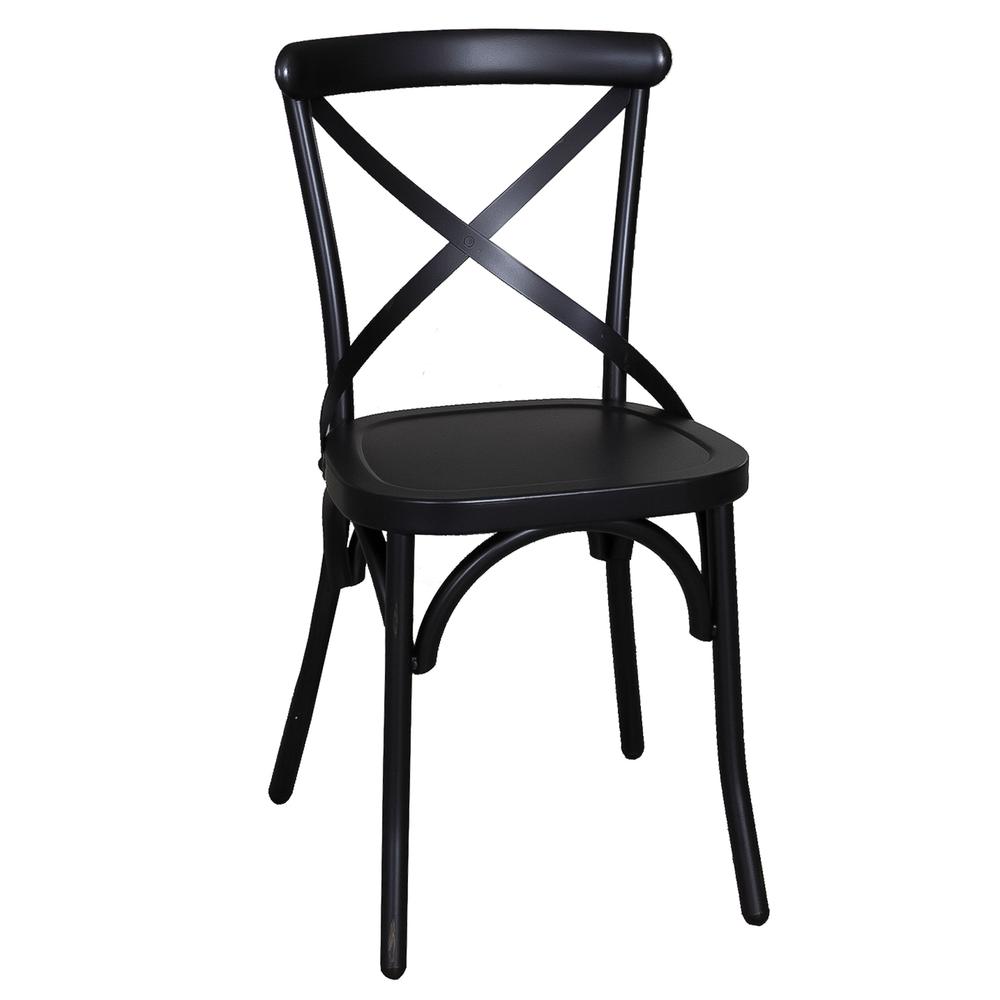 X Back Side Chair - Black-Set of 2. Picture 1