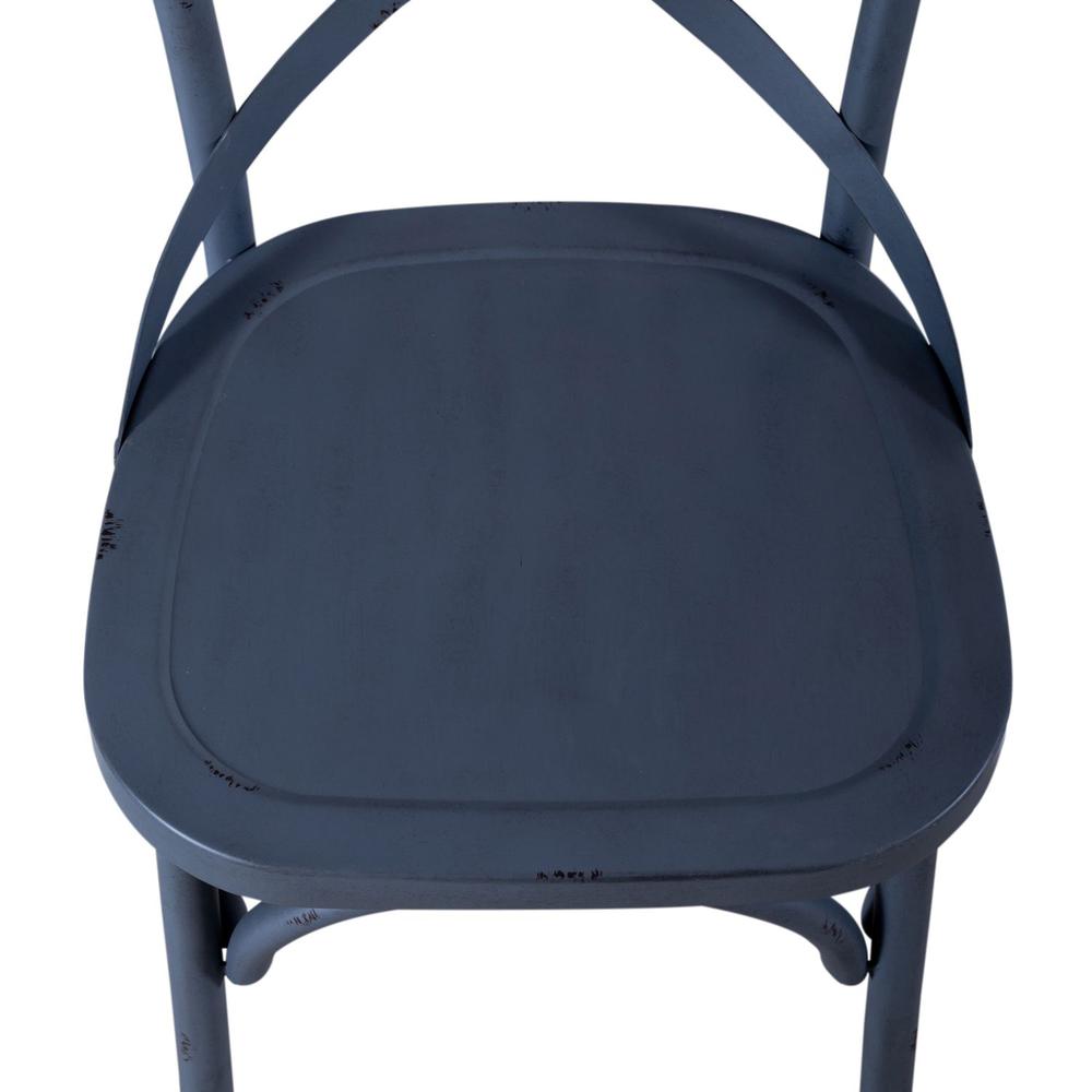 X Back Side Chair- Navy. Picture 5