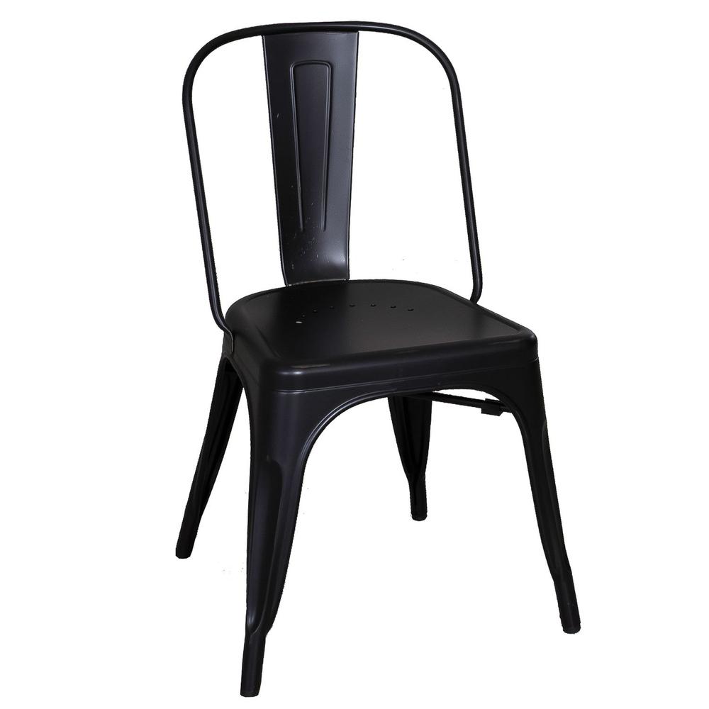 Bow Back Side Chair - Black. Picture 1