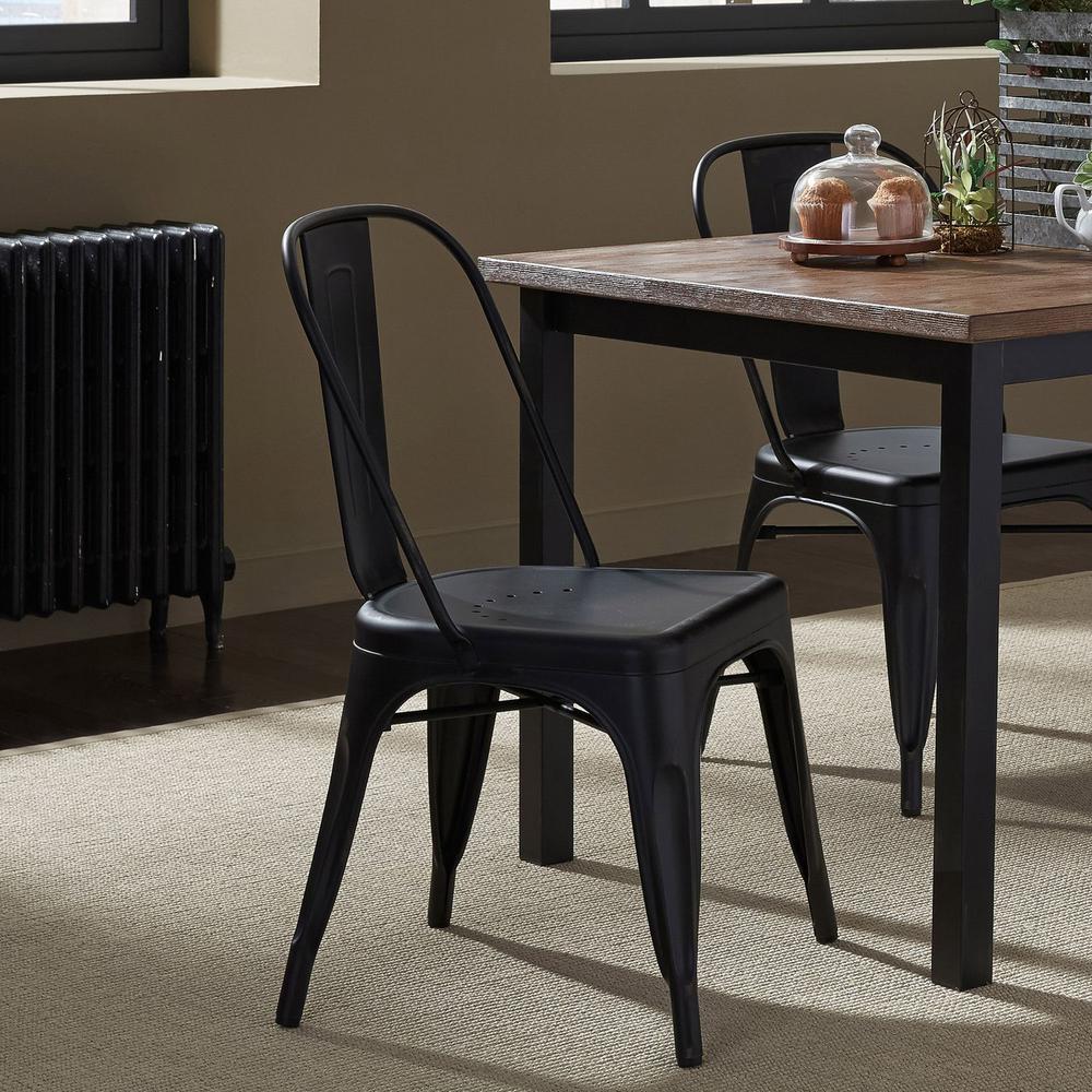 Bow Back Side Chair - Black. Picture 4