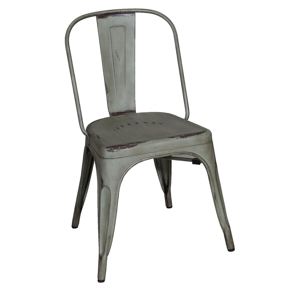 Bow Back Side Chair - Green. Picture 2