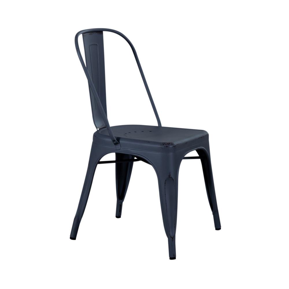 Bow Back Side Chair- Navy. Picture 1