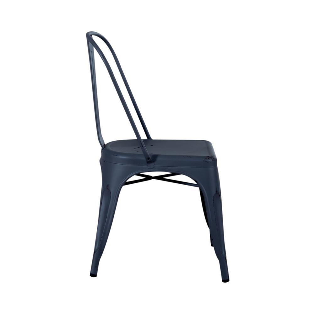 Bow Back Side Chair- Navy. Picture 3