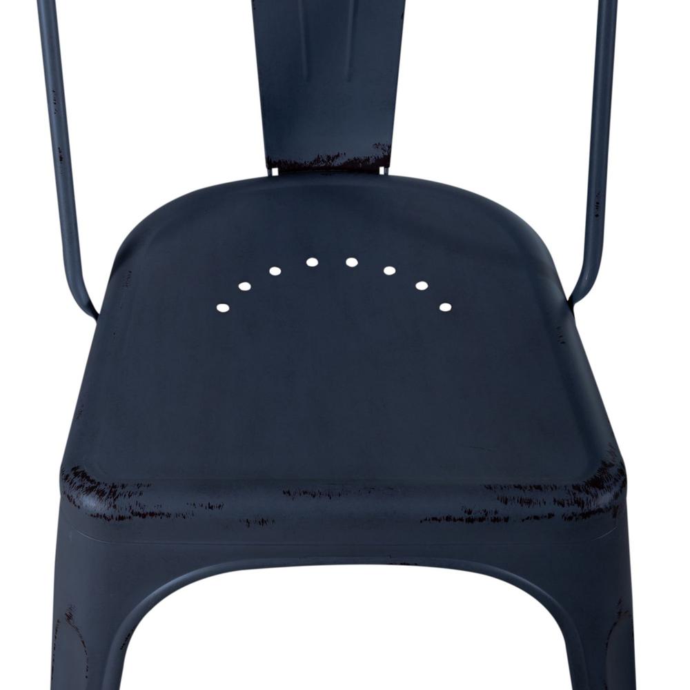 Bow Back Side Chair- Navy. Picture 6
