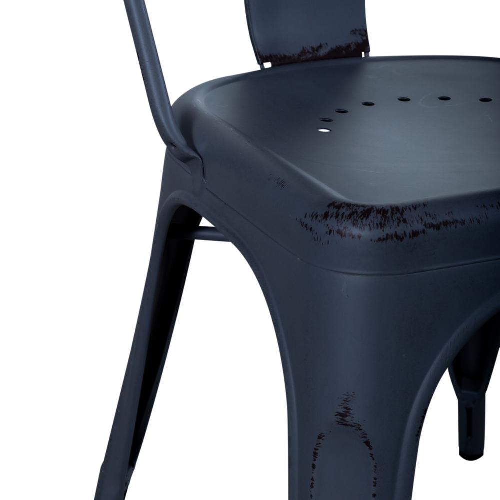 Bow Back Side Chair- Navy. Picture 7