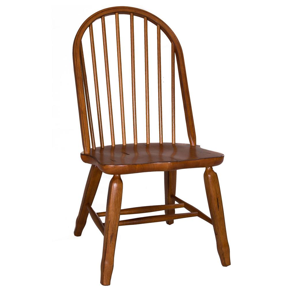 Bow Back Side Chair -  Oak. Picture 1