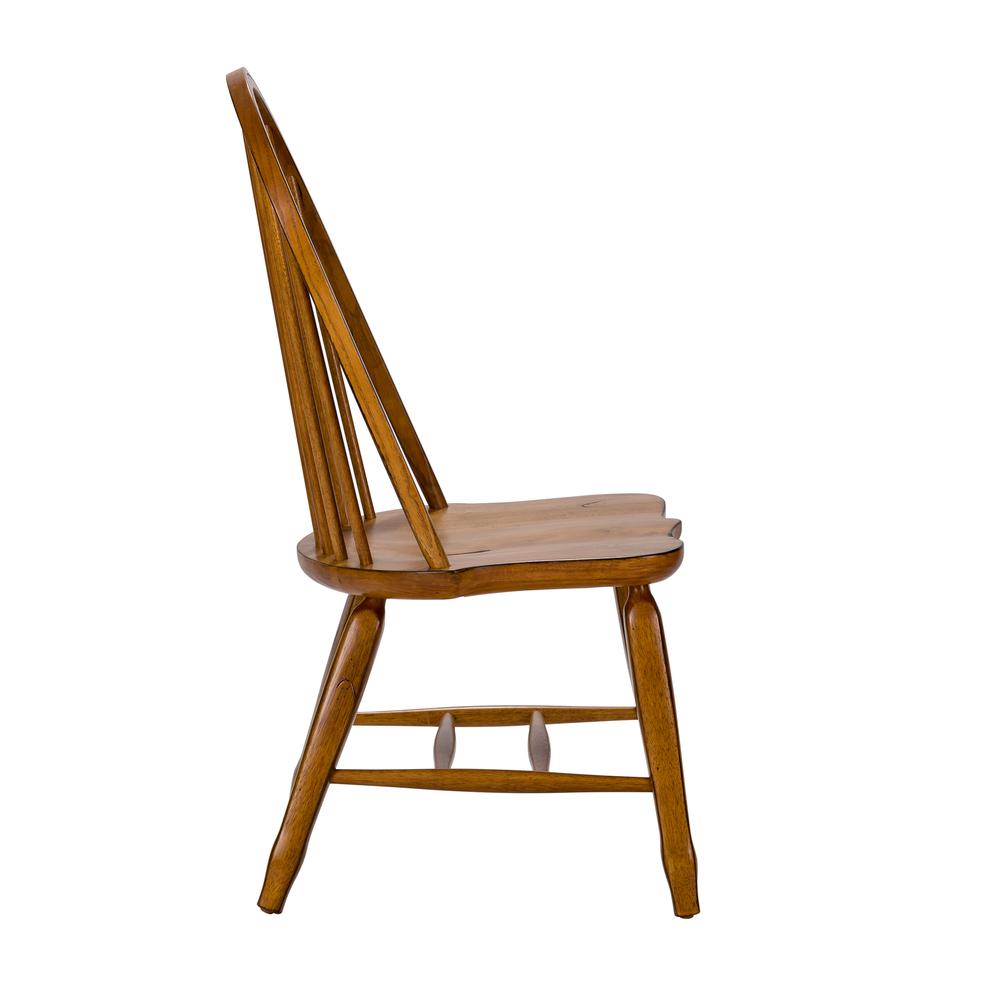 Bow Back Side Chair -  Oak-Set of 2. Picture 6