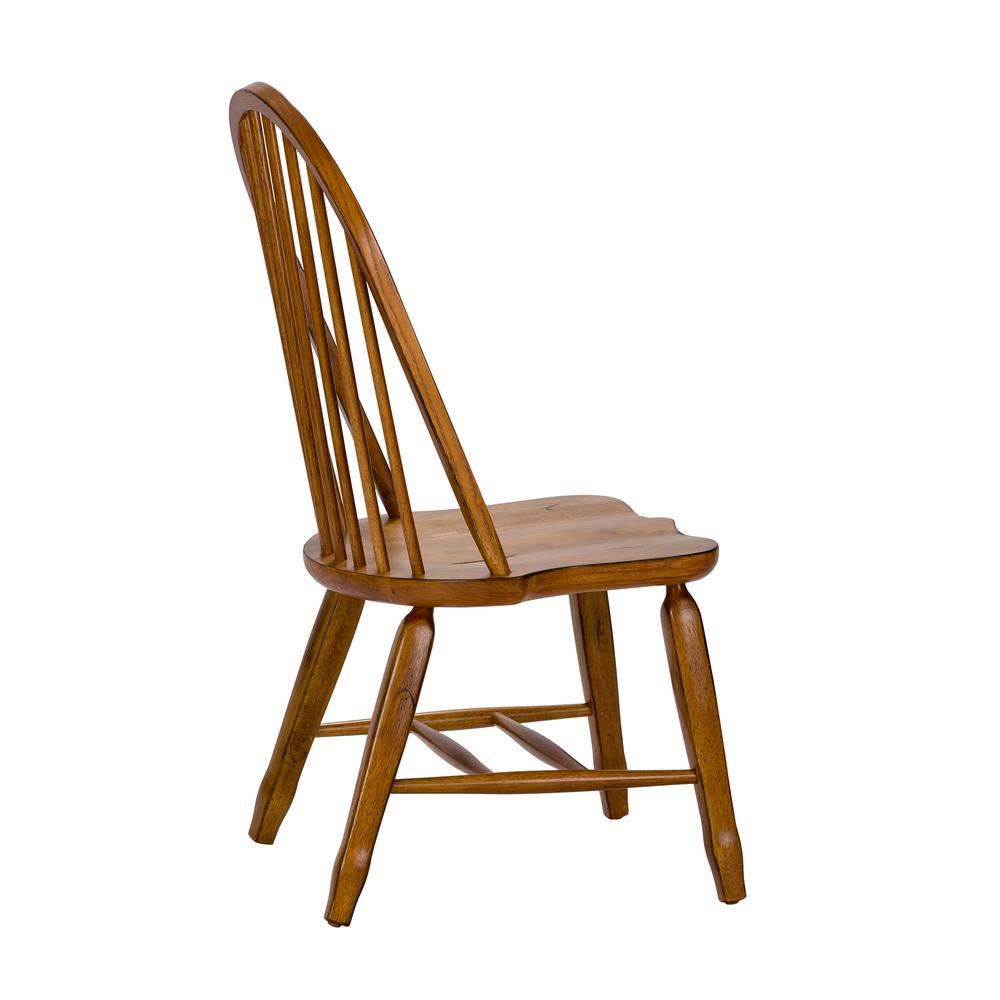 Bow Back Side Chair -  Oak-Set of 2. Picture 7