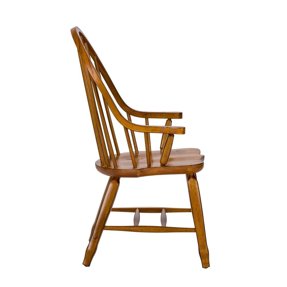 Bow Back Arm Chair - Oak. Picture 4