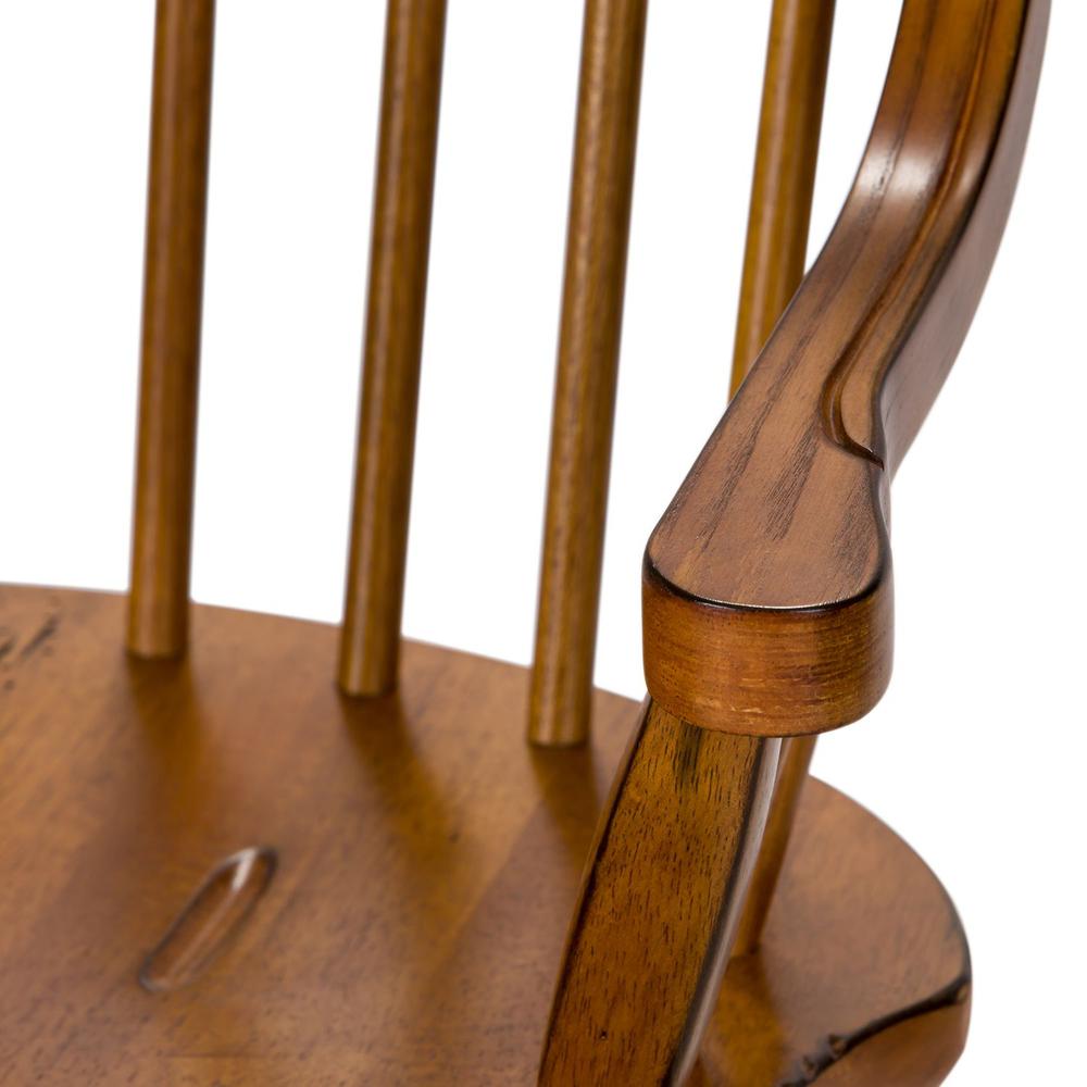 Bow Back Arm Chair - Oak. Picture 5