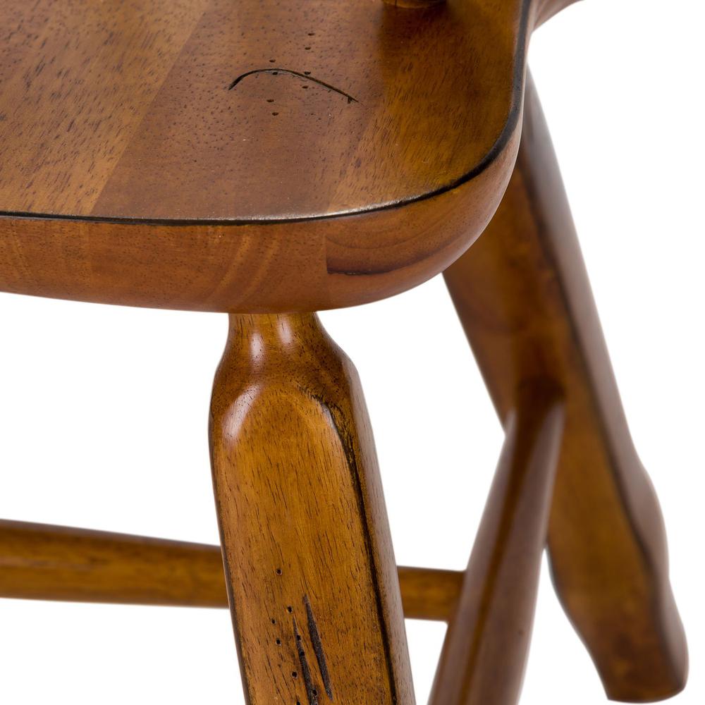 Bow Back Arm Chair - Oak. Picture 6