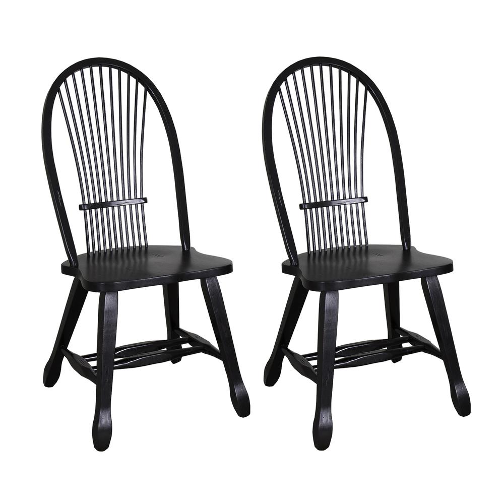 Sheaf Back Side Chair - Black-Set of 2. Picture 1