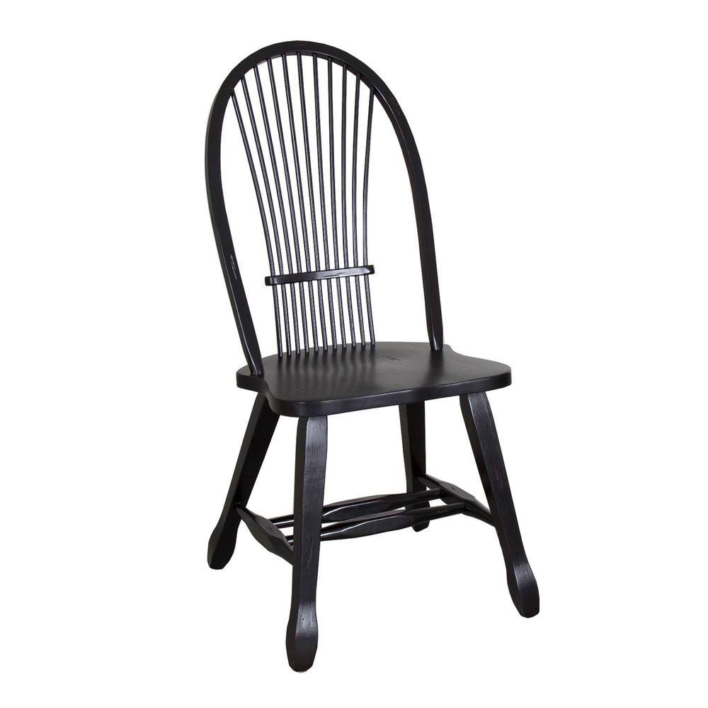 Sheaf Back Side Chair - Black. Picture 1