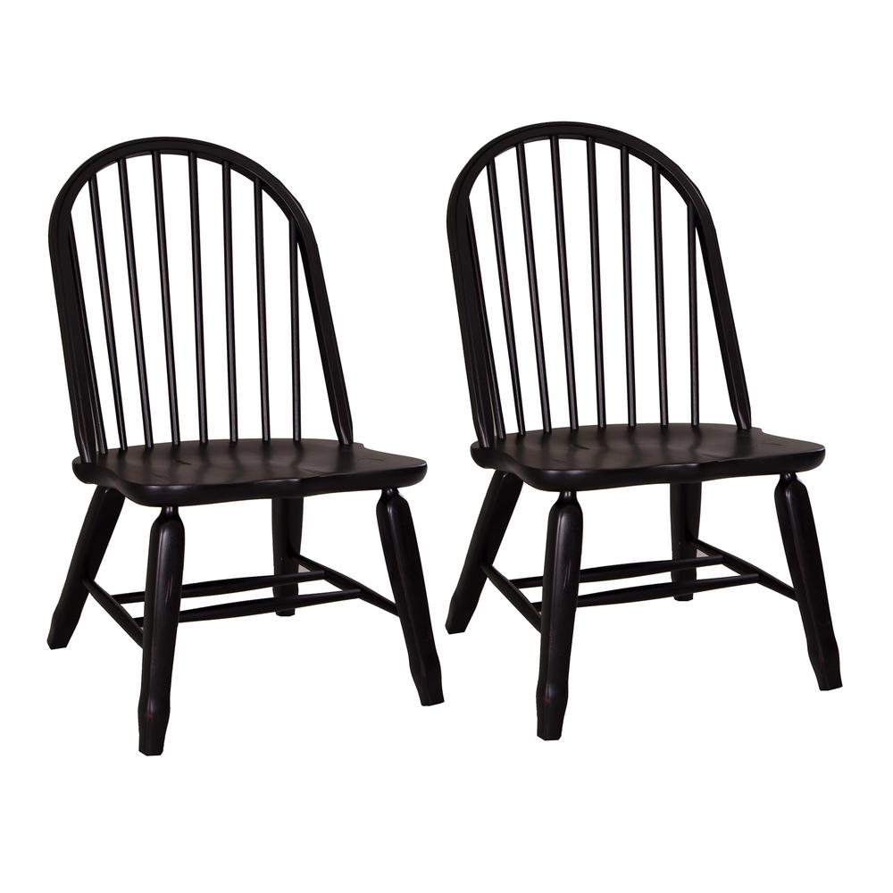 Bow Back Side Chair - Black-Set of 2. Picture 1