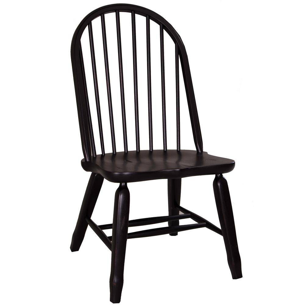 Bow Back Side Chair - Black-Set of 2. Picture 2