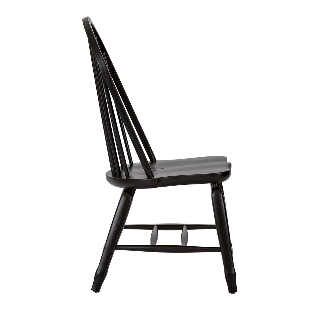 Bow Back Side Chair - Black-Set of 2. Picture 8