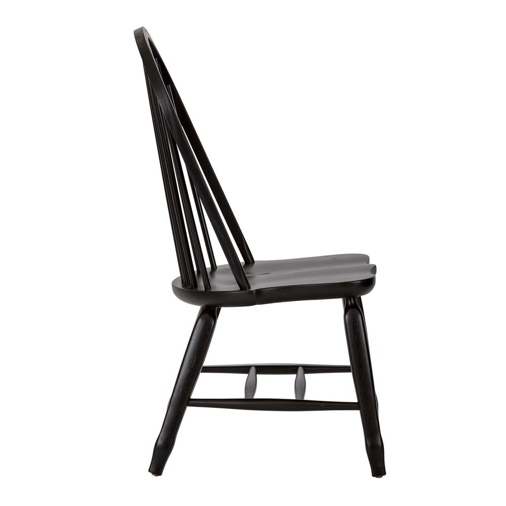 Bow Back Side Chair - Black. Picture 4