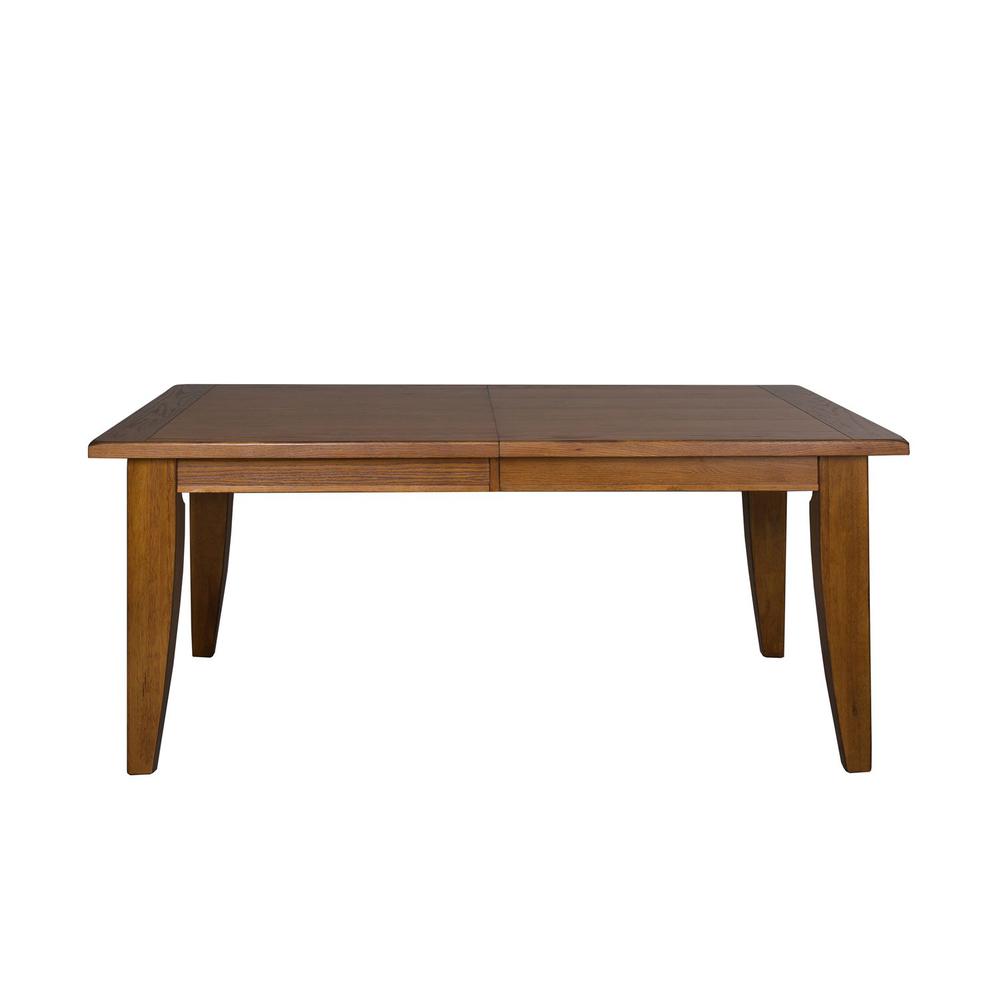 Rectangular Leg Table - Oak. Picture 1