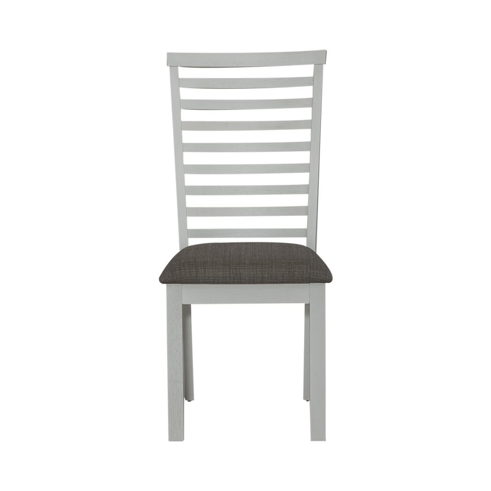 Uph Ladder Back Side Chair (RTA) - Set of 2 Transitional White. Picture 7