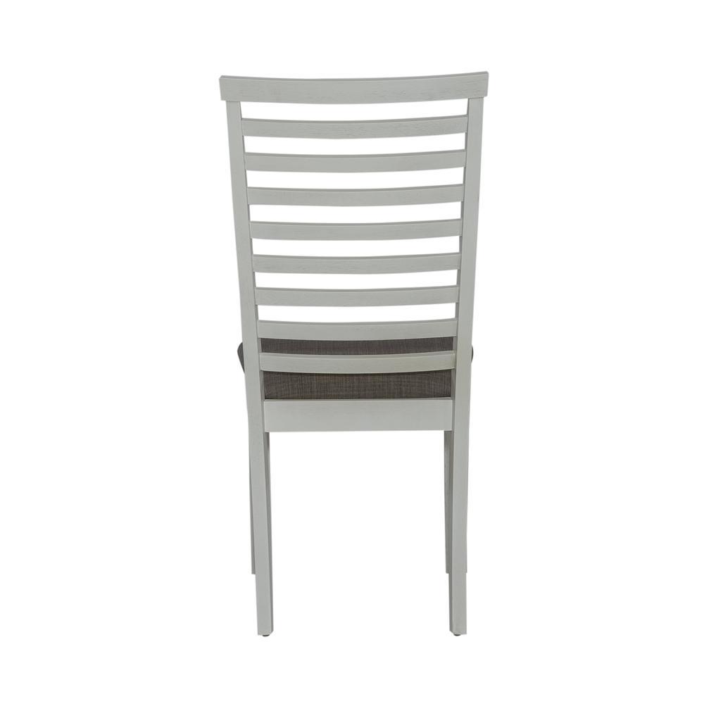 Uph Ladder Back Side Chair (RTA) - Set of 2 Transitional White. Picture 2