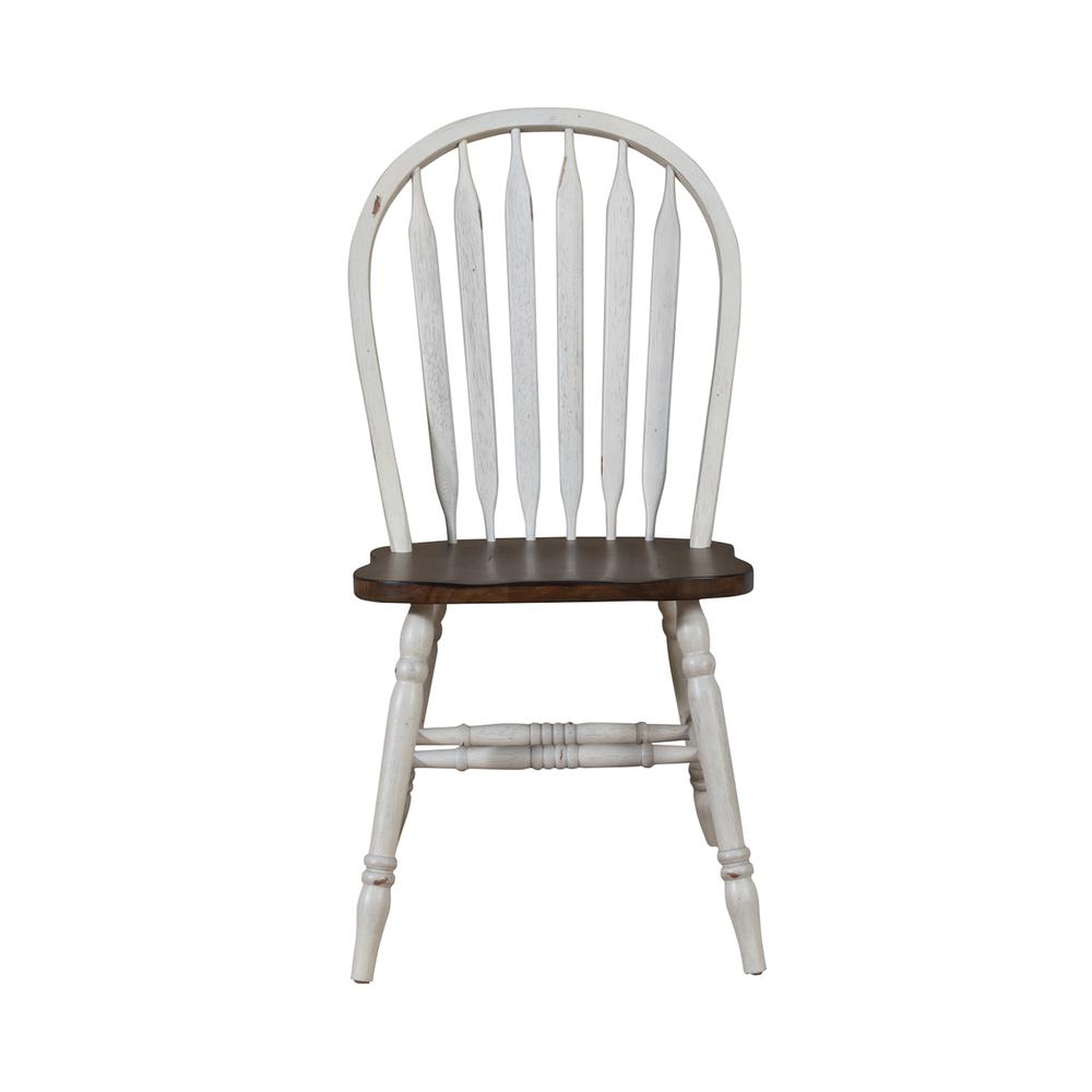 Windsor Side Chair- White- Set of 2 Solids White. Picture 3
