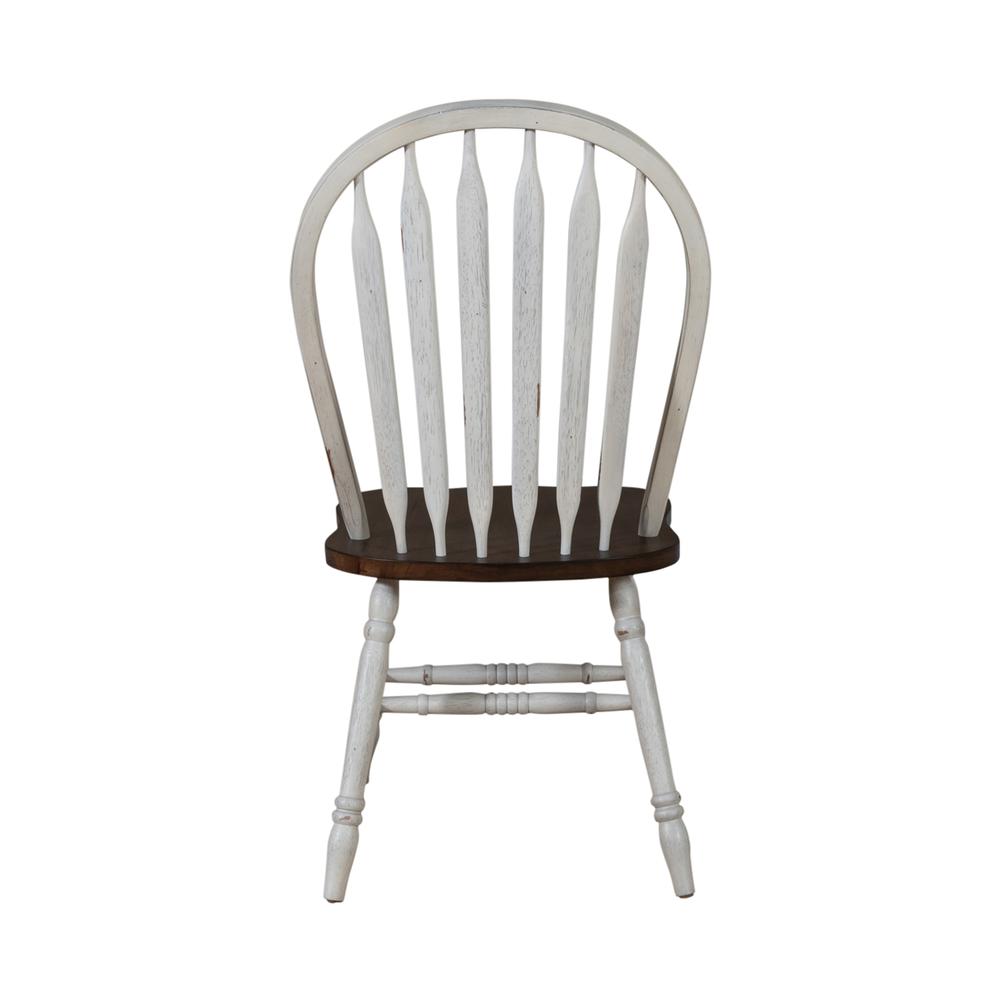 Windsor Side Chair- White- Set of 2 Solids White. Picture 5