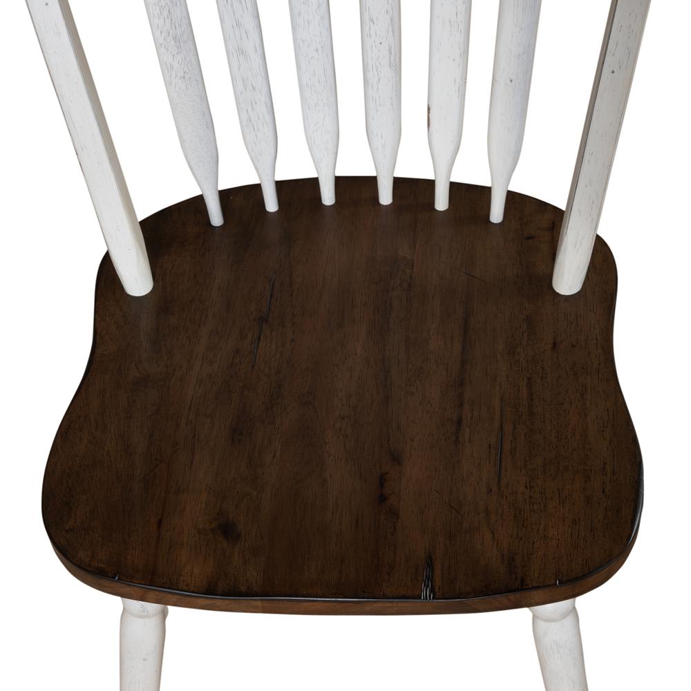 Windsor Side Chair- White- Set of 2 Solids White. Picture 7