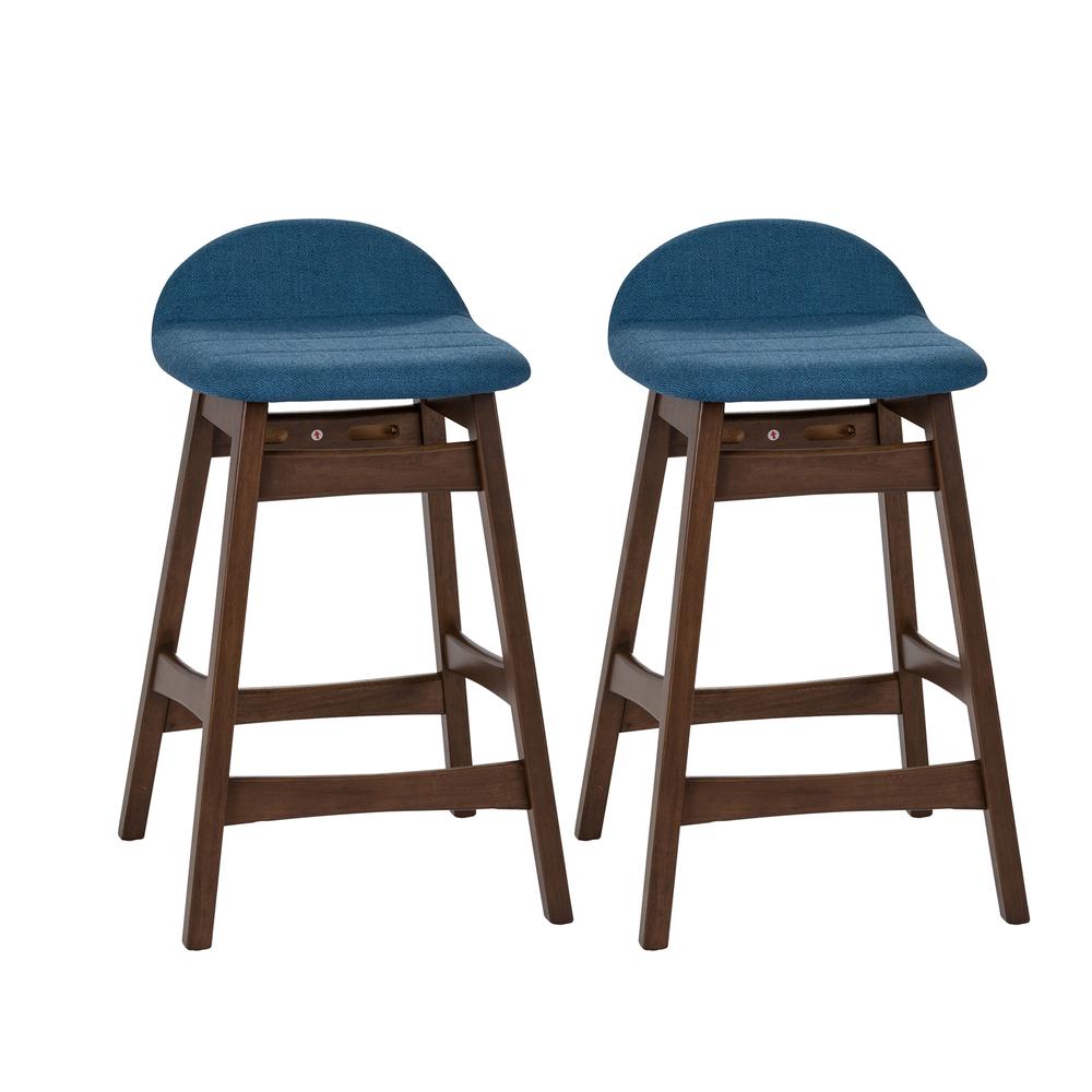24 Inch Counter Chair - Blue (RTA)-Set of 2. Picture 1
